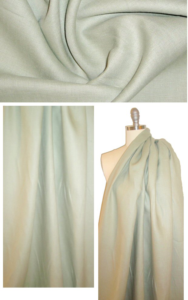 medium weight washed linen - dusty sage 1.66 yd