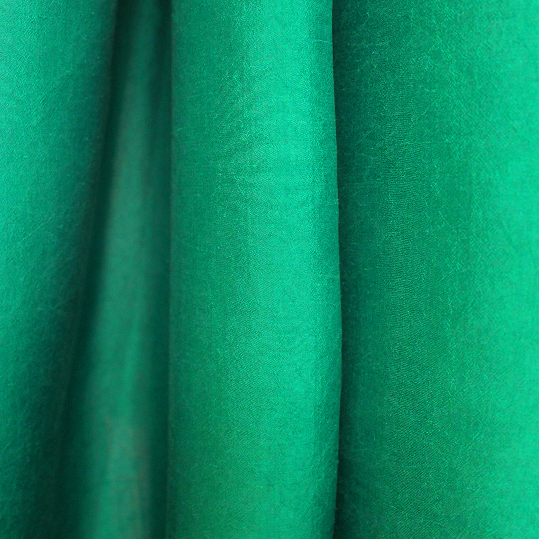 Italian washed silk slub woven - jade 1.75 yds