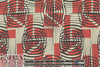 NY designer 'optical' graphic washed finish silk