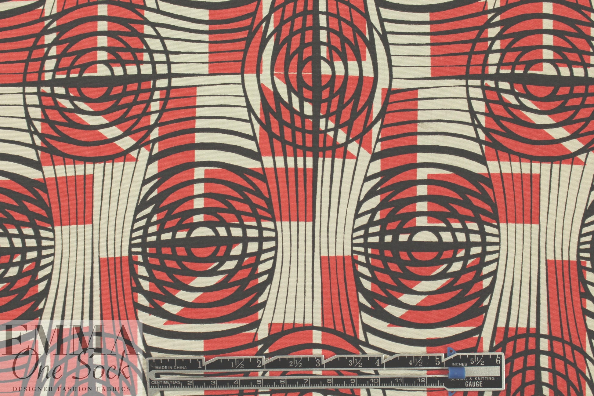 NY designer 'optical' graphic washed finish silk