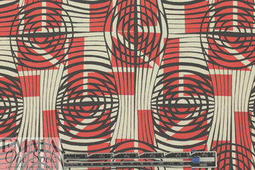 NY designer 'optical' graphic washed finish silk