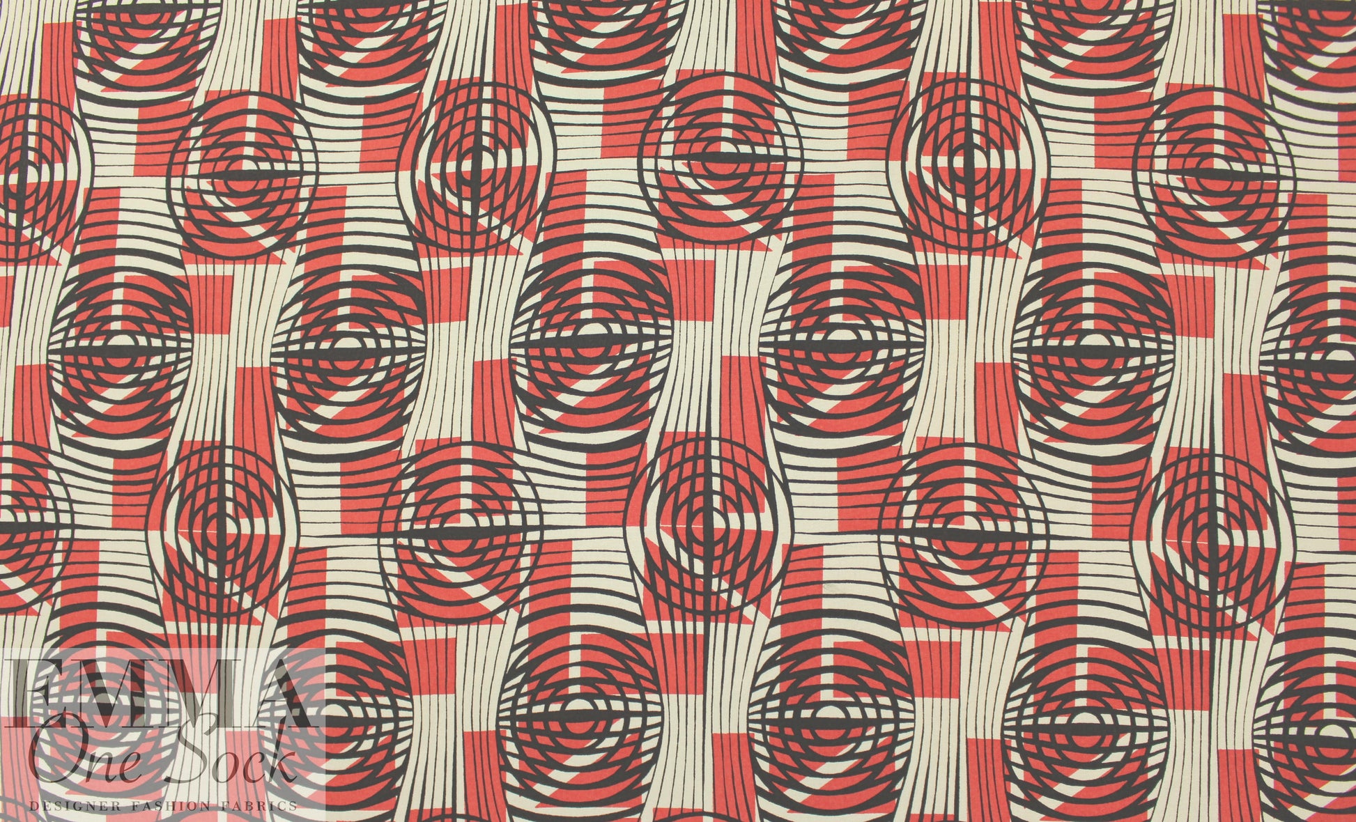 NY designer 'optical' graphic washed finish silk