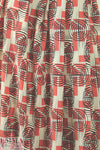 NY designer 'optical' graphic washed finish silk