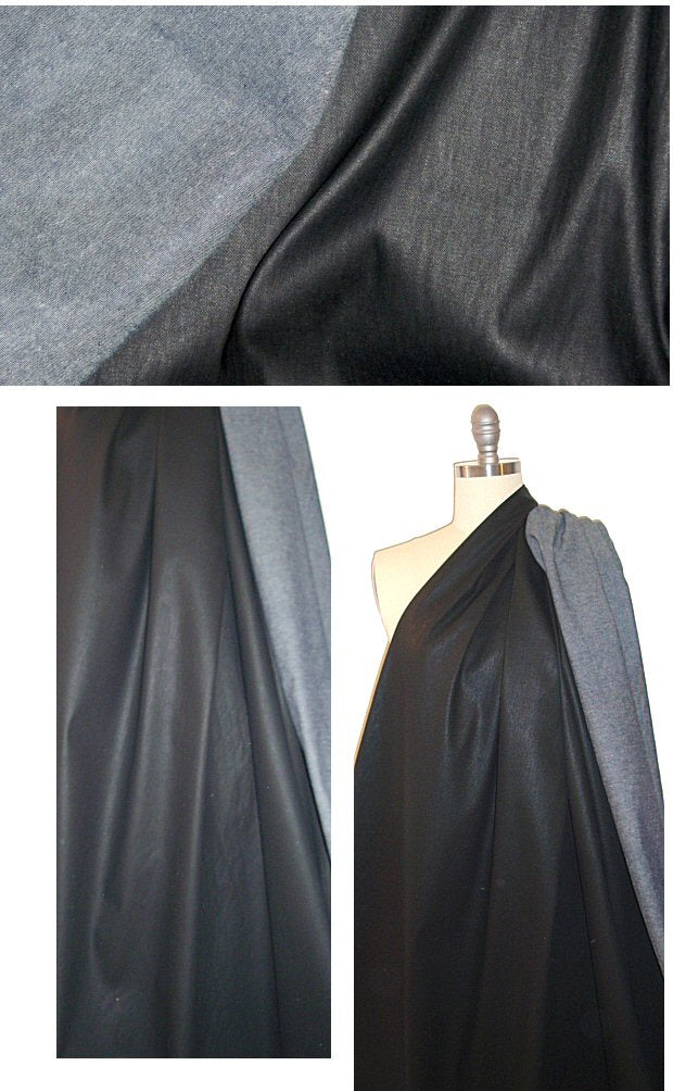 Spirith0use off-black stretch 'waxed' denim