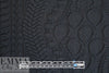 CA designer cable matelasse' knit - black 1.75 yd