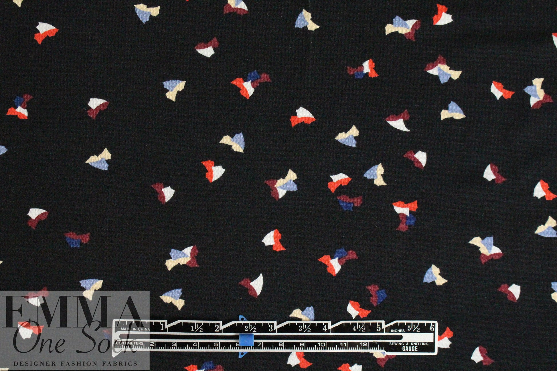 German mill digital viscose knit - confetti graphic