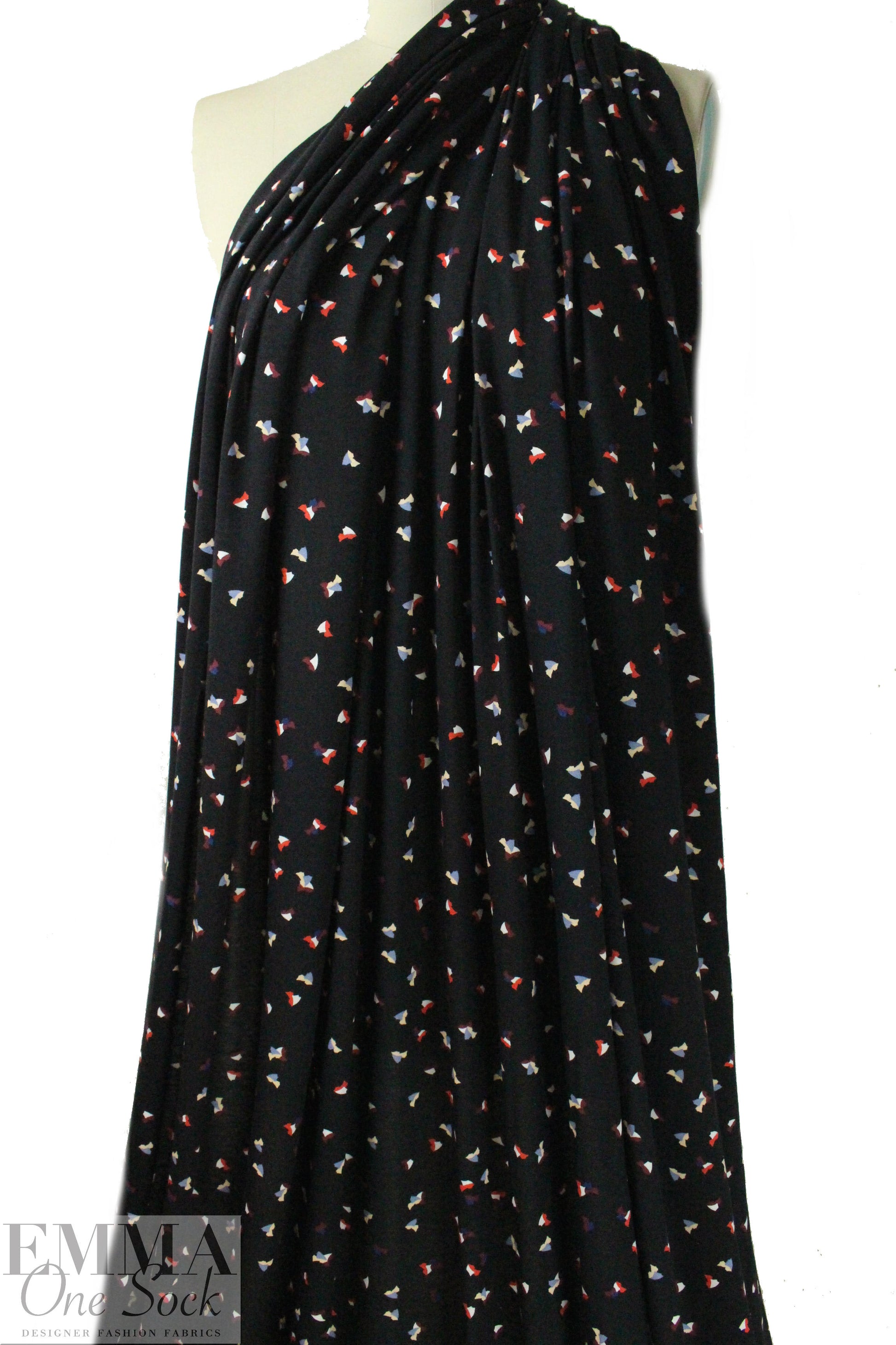 German mill digital viscose knit - confetti graphic