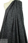 CA designer space dyed ponte - creamy white on black