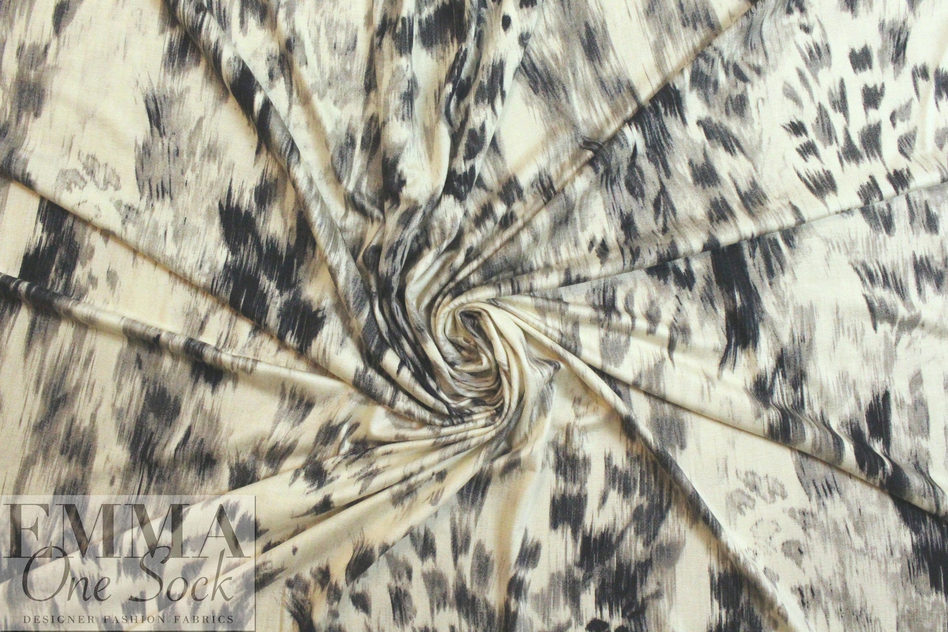 German mill digital viscose knit - sketchy abstract