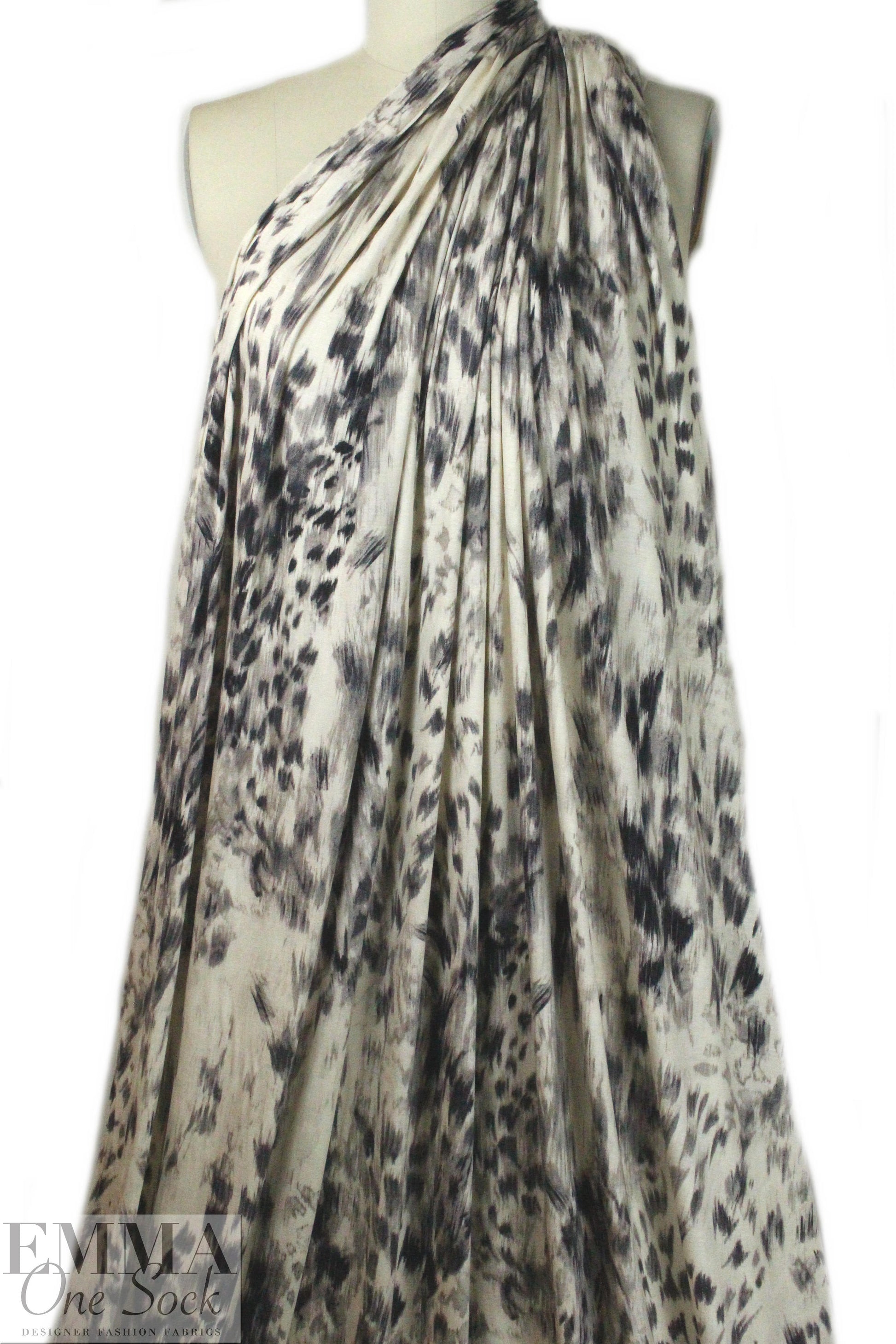 German mill digital viscose knit - sketchy abstract