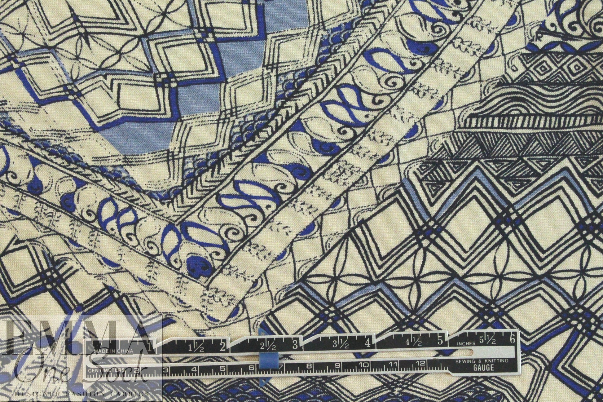 German mill digital viscose knit - intricate graphic
