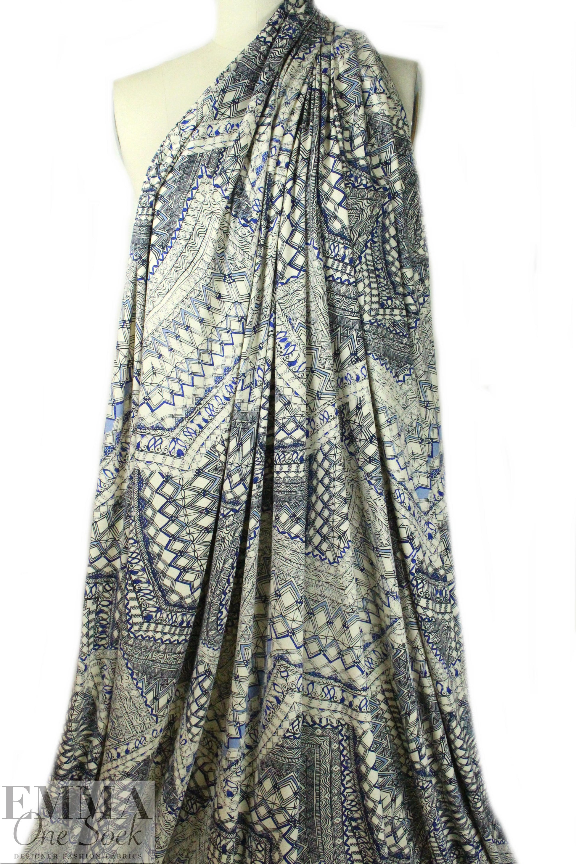 German mill digital viscose knit - intricate graphic