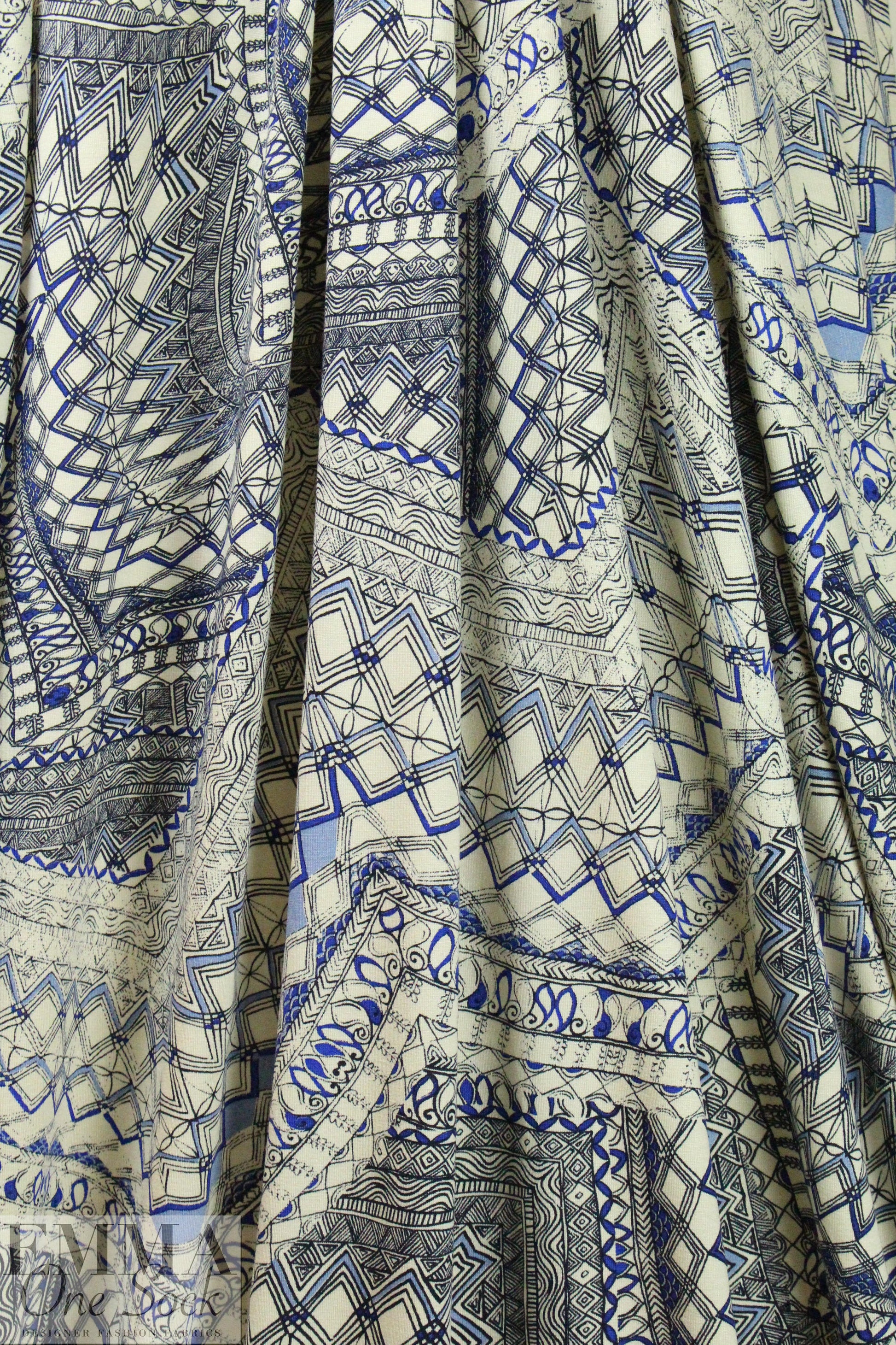 German mill digital viscose knit - intricate graphic