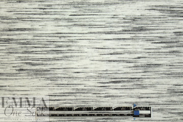 CA designer space dyed ponte - black on creamy white 1.875 yd