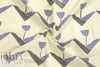 Whit large stylized tulip cotton/spandex shirting