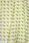Whit stylized tulip textured cotton voile