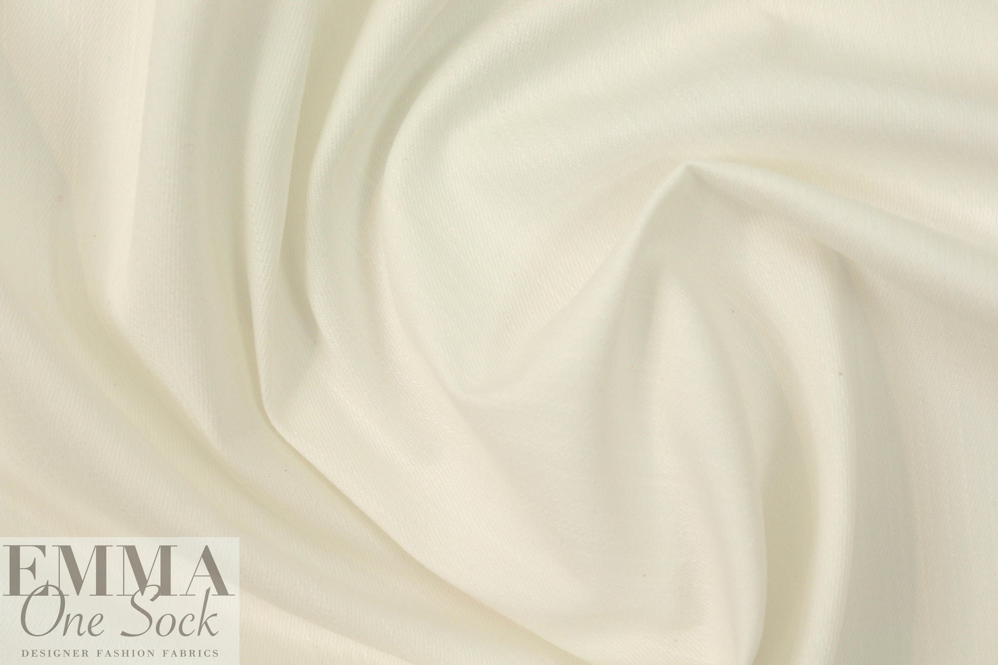 NY designer creamy white stretch denim  1.125 yds