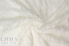 NY designer 'shaggy' long hair faux fur - pearly white