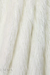 NY designer 'shaggy' long hair faux fur - pearly white
