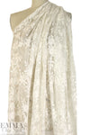 NY designer double scallop lace - soft white