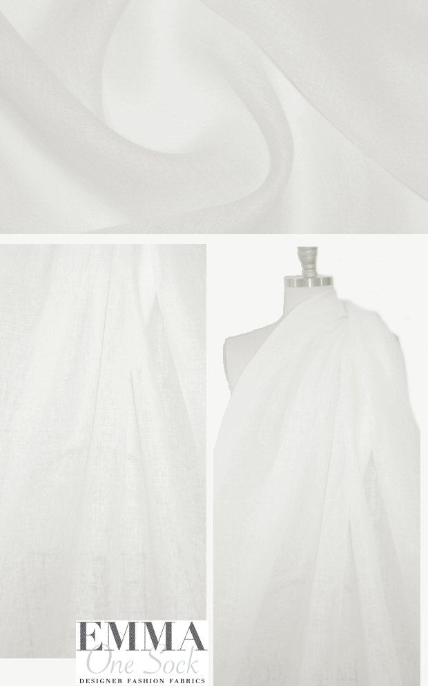 Italian loose weave linen - white 1.5 yds