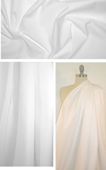 Caffeine cotton stretch shirting - white