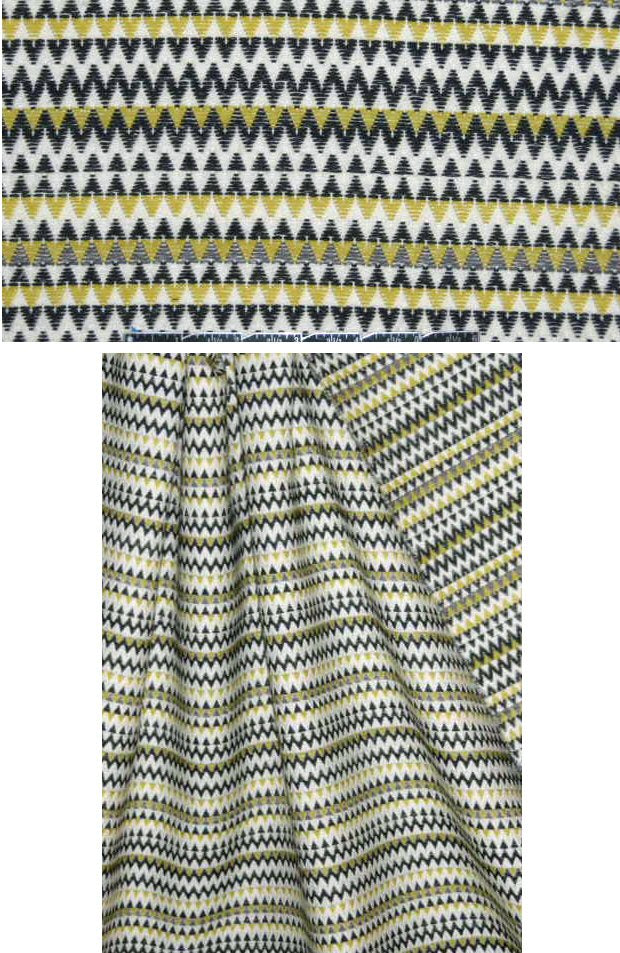 Italian wool blend graphic stripe suiting - kiwi 1 yard