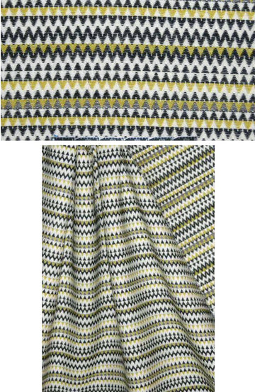 Italian wool blend graphic stripe suiting - kiwi 1 yard