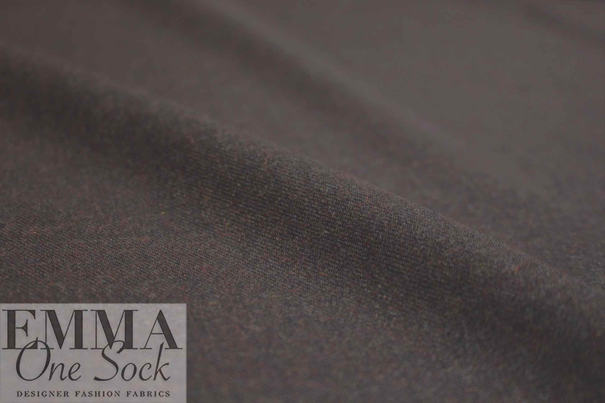 Italian stretch wool blend twill suiting - roasted coffee 1.5 yds