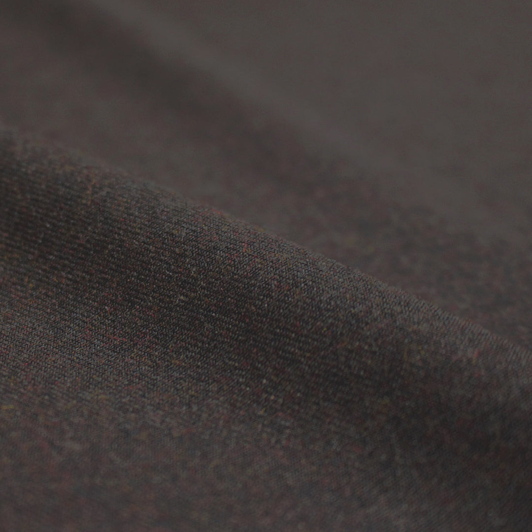 European stretch wool blend twill suiting - roasted coffee 2.125 yd