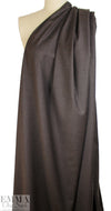 Italian stretch wool blend twill suiting - roasted coffee 1.5 yds
