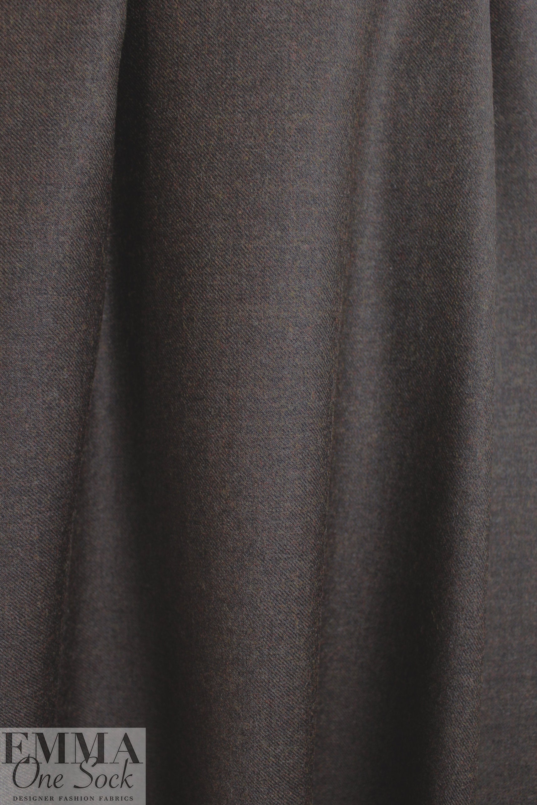 Italian stretch wool blend twill suiting - roasted coffee 1.25 yds