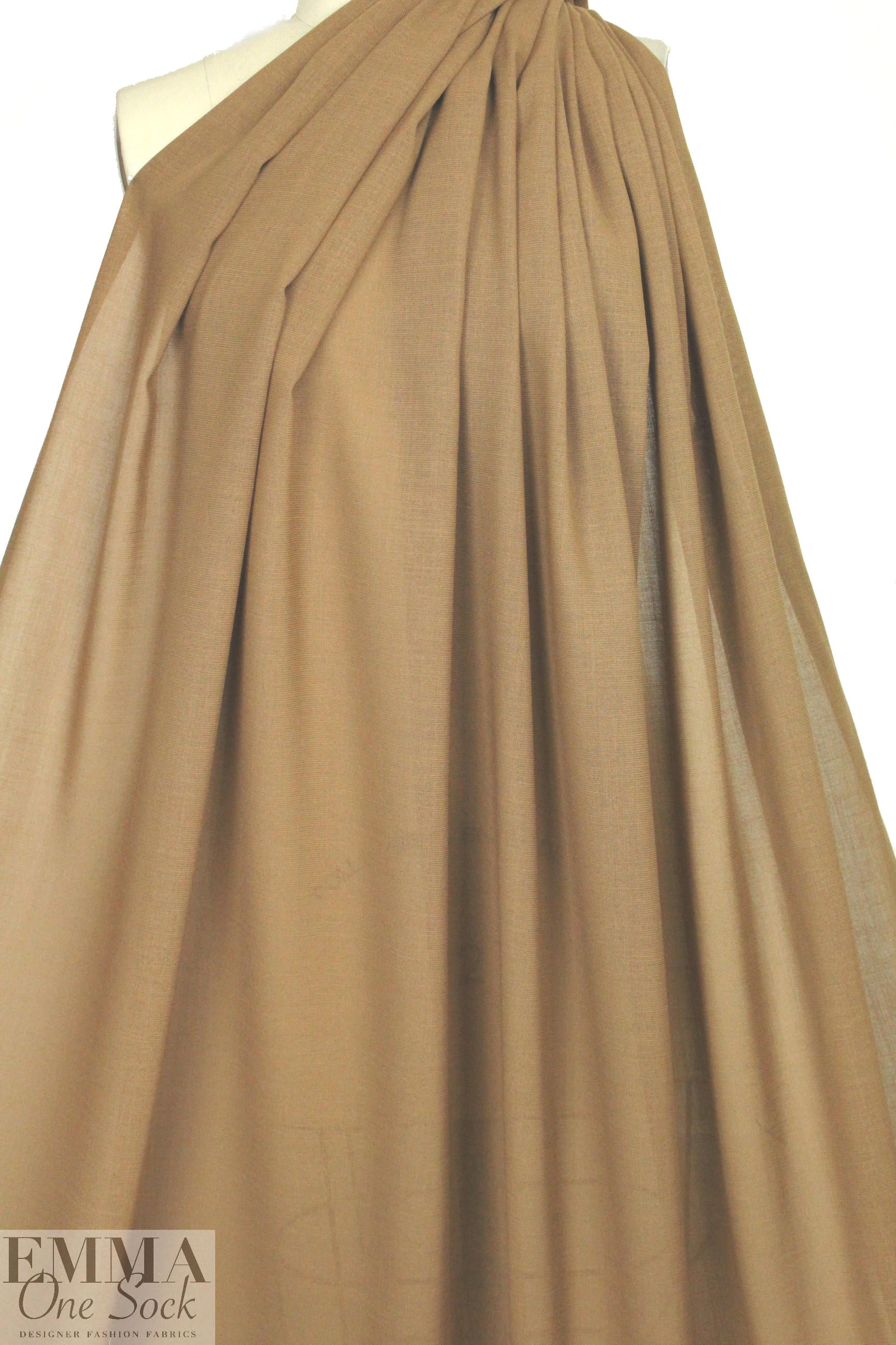 Italian gauzy wool crepe - toasty brown 1.875 yd