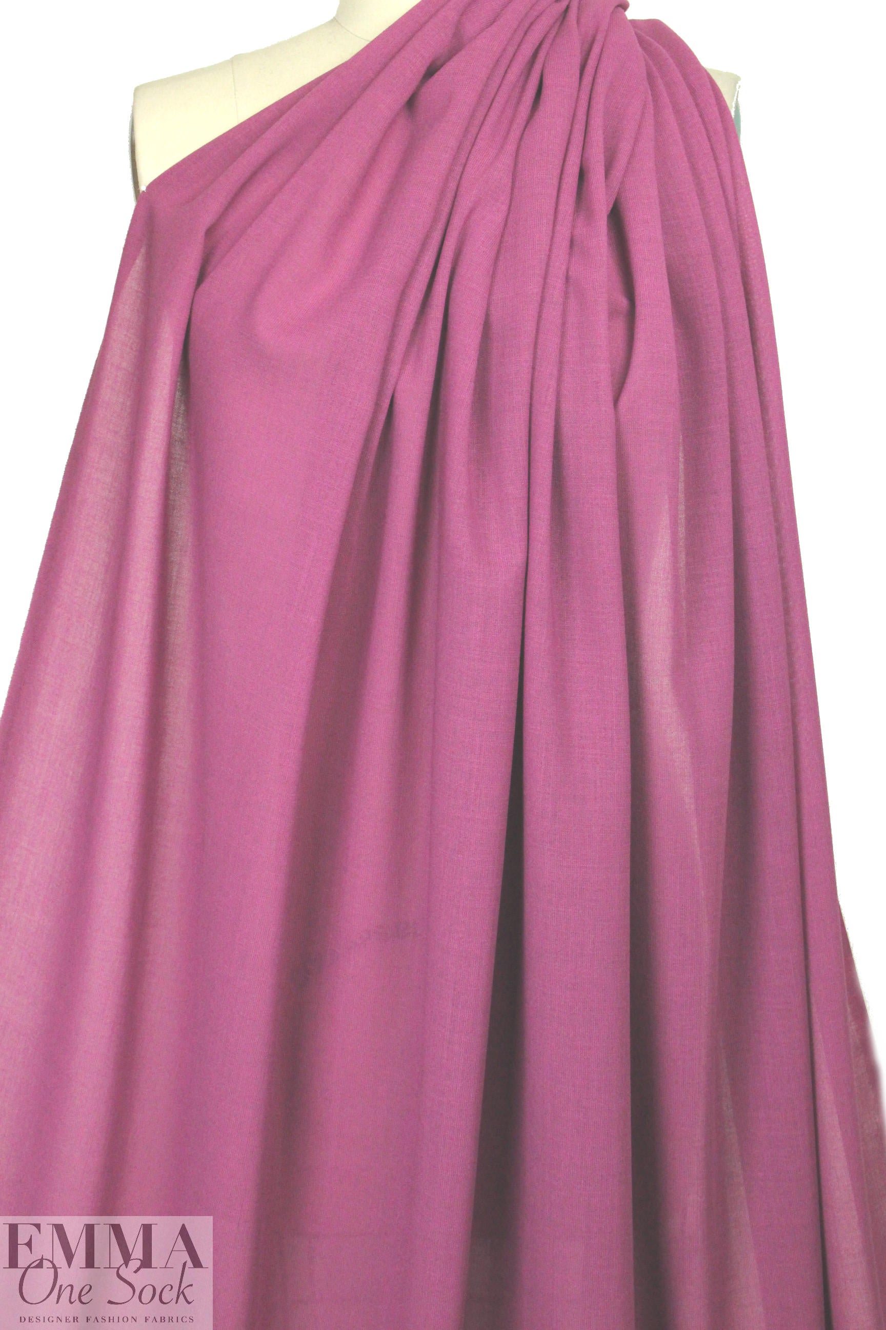 Italian gauzy wool crepe - raspberry cream
