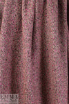 designer pink/chocolate wool blend herringbone woven