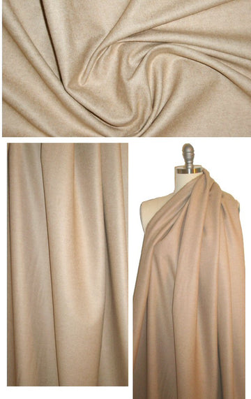 DKNY wool blend stretch flannel - sand 1.33 yd
