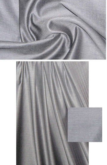 Derek Lam lustrous gray dressy stretch twill 1.125 yds