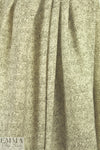 Italian moss/cream speckle printed wool woven 1.75 yd
