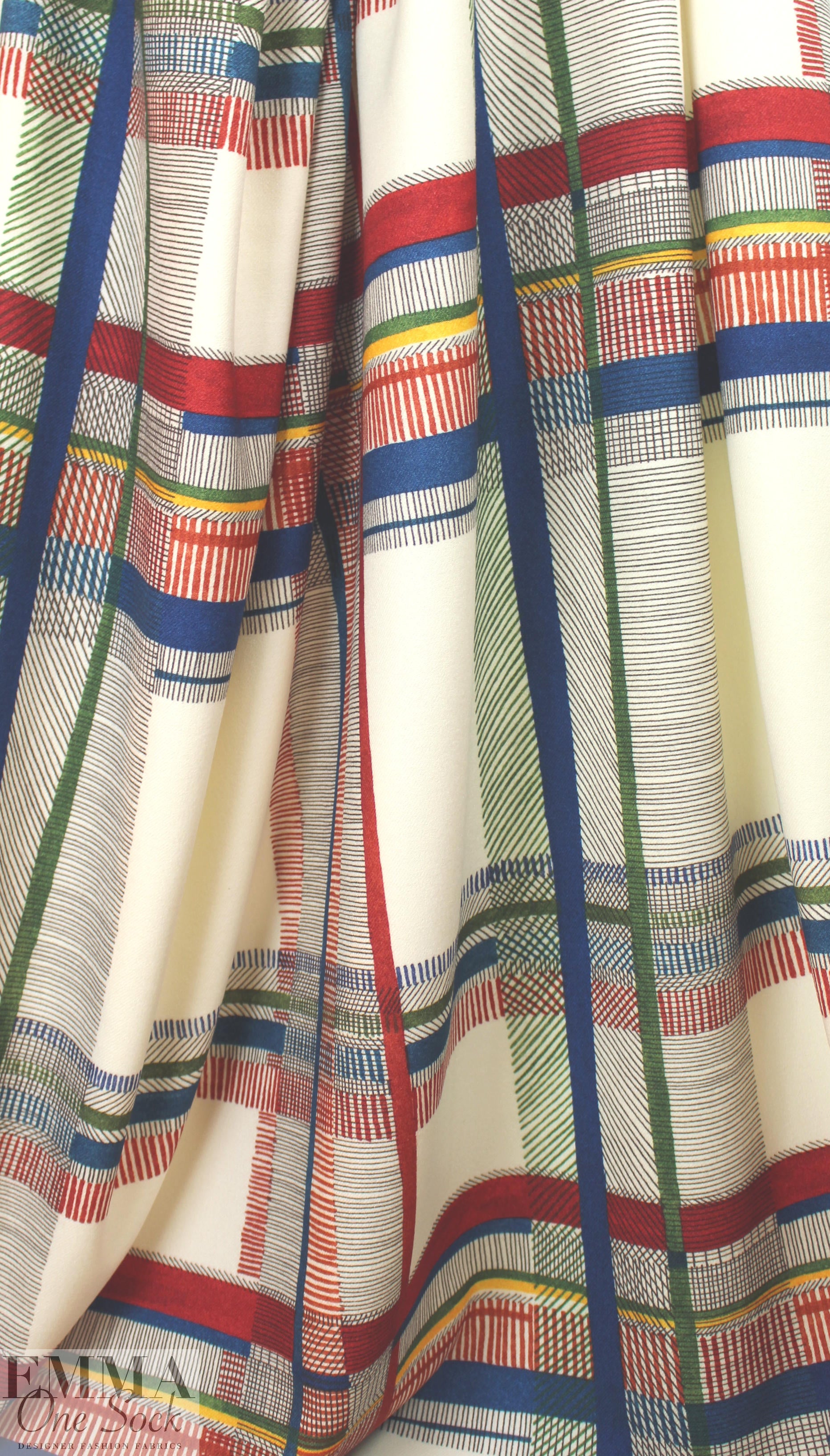 signature designer Italian printed virgin wool 1 yard