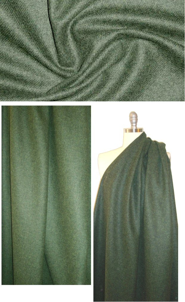 Italian all wool blend luxury tweed - forest 2 yd