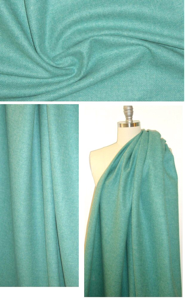 Italian all wool blend luxury tweed - ocean .9 yds