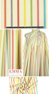 Italian colorful stripe all-wool twill weave suiting