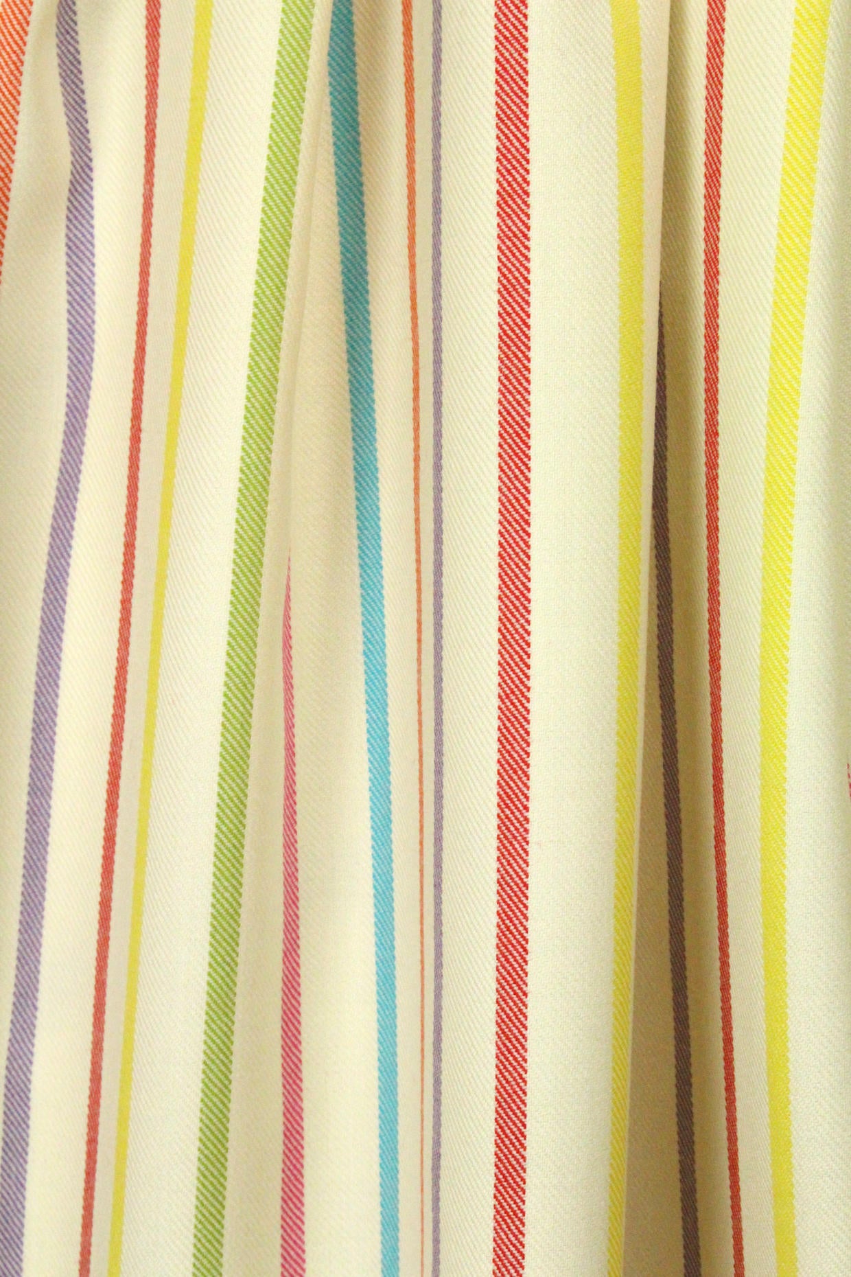 Italian colorful stripe all-wool twill weave suiting