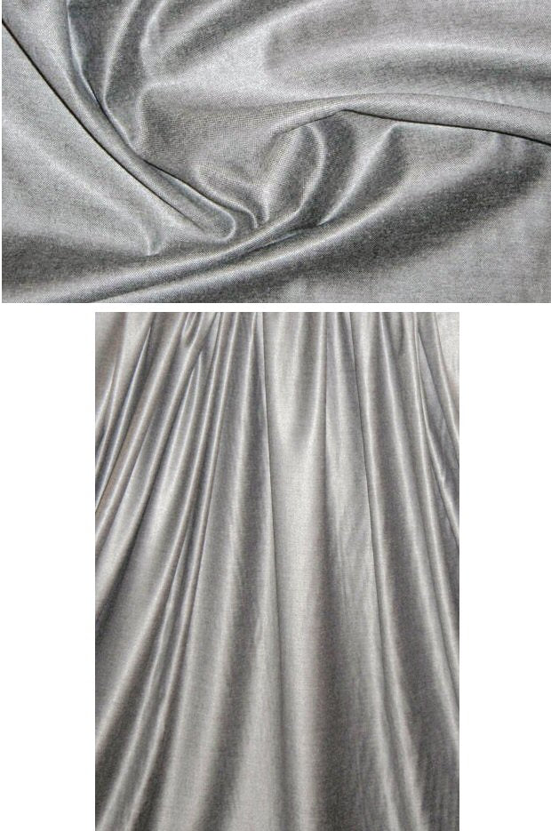 Italian wool/silk stretch suiting - mica gray 1.7 yds