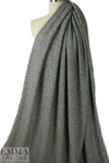 Italian wool/mohair tweedy woven - black/gray/cream .75 yds