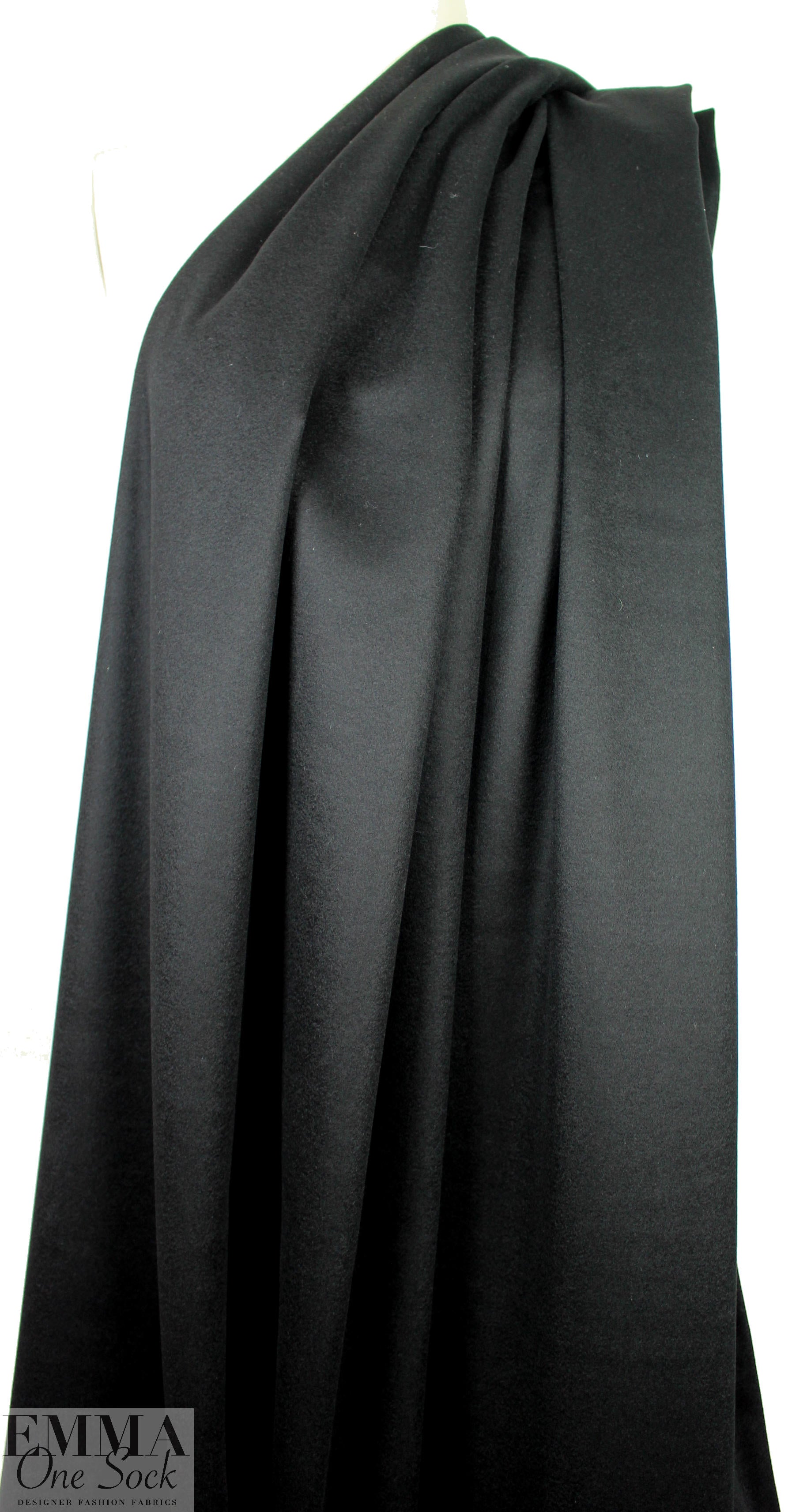 NY designer textured wool suiting - black