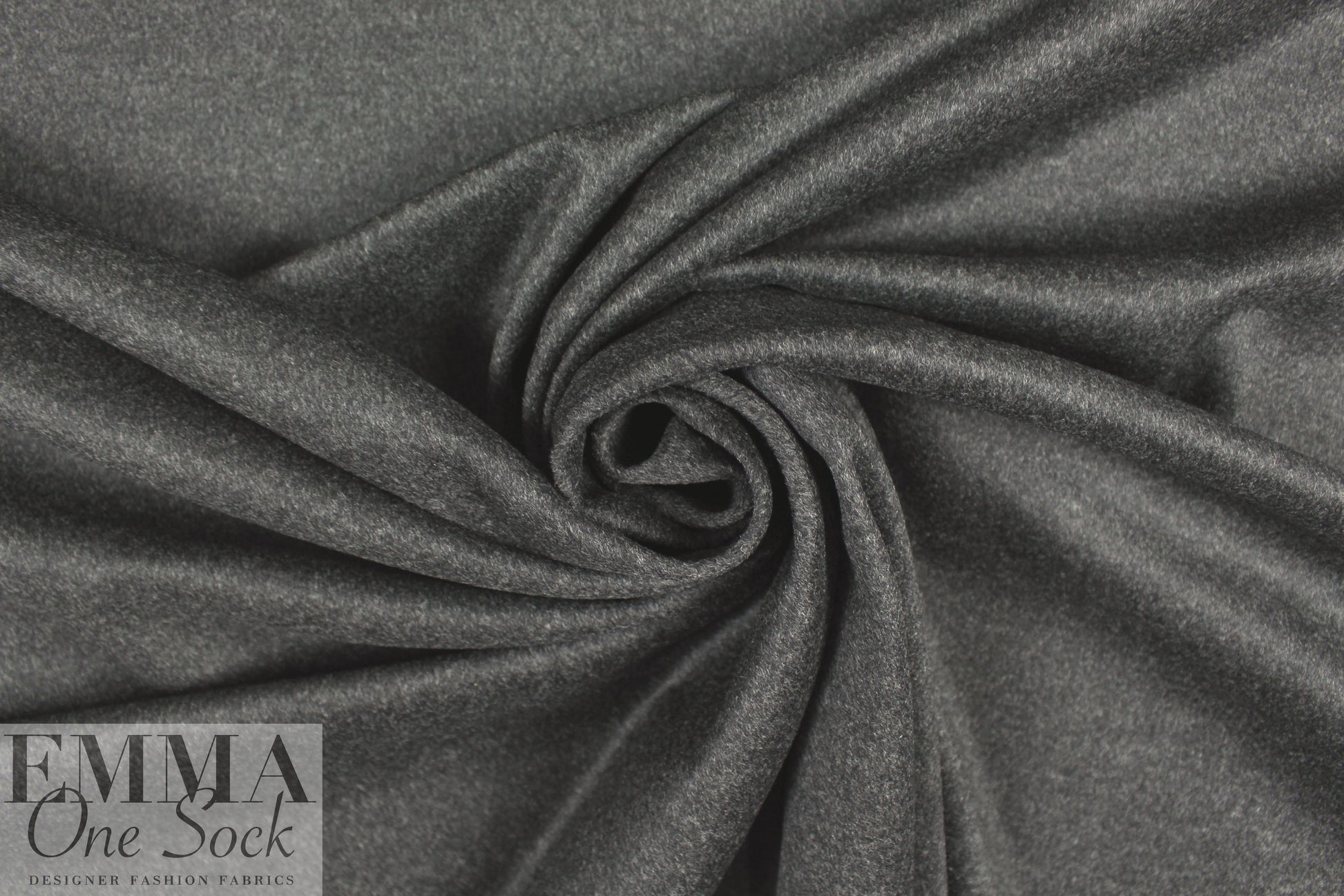 NY designer textured wool suiting - charcoal 1.75 yd