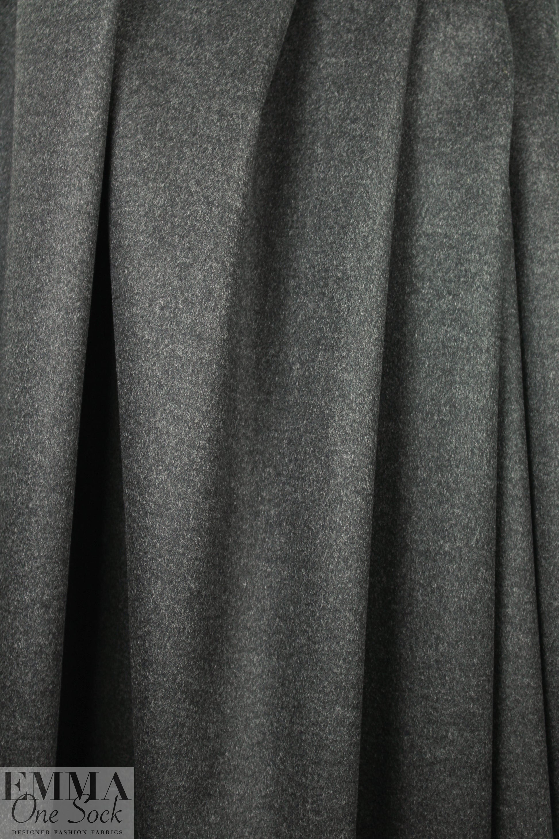 NY designer textured wool suiting - charcoal 1.55 yds