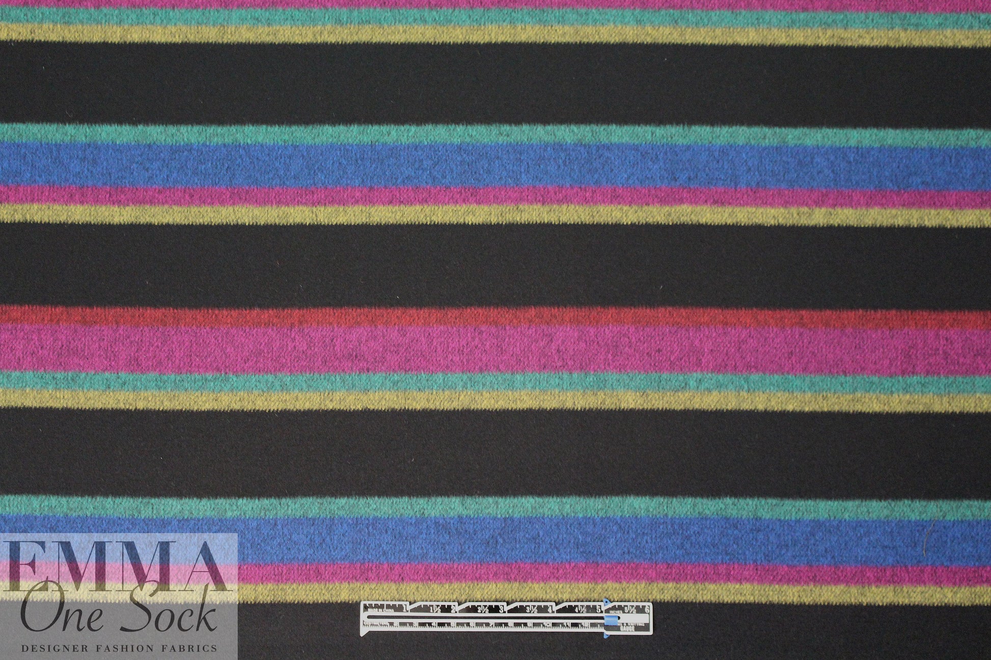 Italian wool doublecloth coating - colorful stripe .75 yds