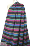 Italian wool doublecloth coating - colorful stripe